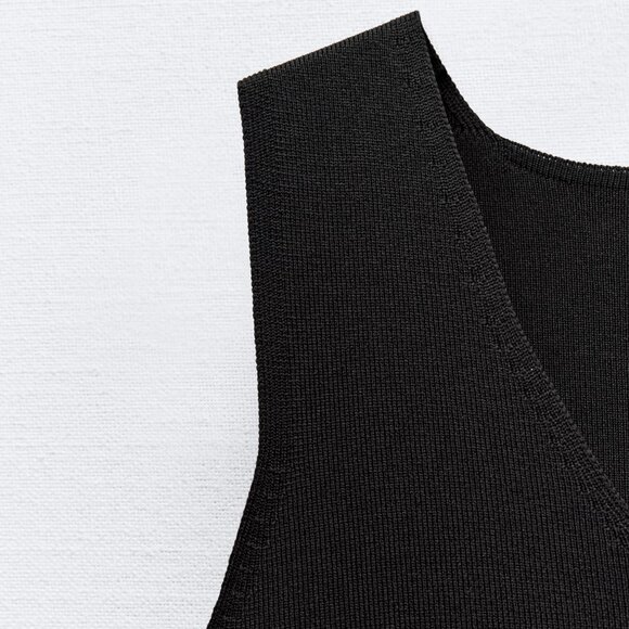 Zara Striped Knit Mini Dress Small - Picture 2 of 6